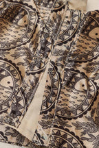 Pastel Madhubani Design Digital Printed Tussar Silk Blouse - Luxurion World