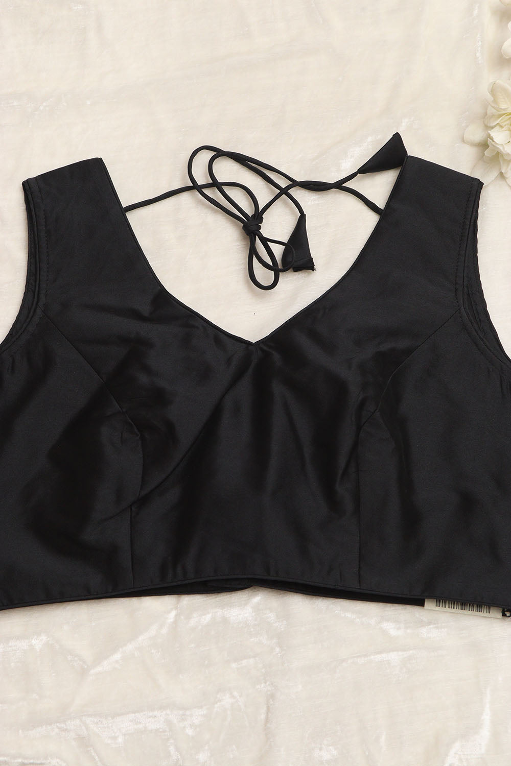Classic Black Plain Silk Non Padded Blouse - Luxurion World