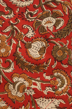 Red Ajrakh Block Printed Cotton Sleeveless Stitched Blouse - Luxurion World