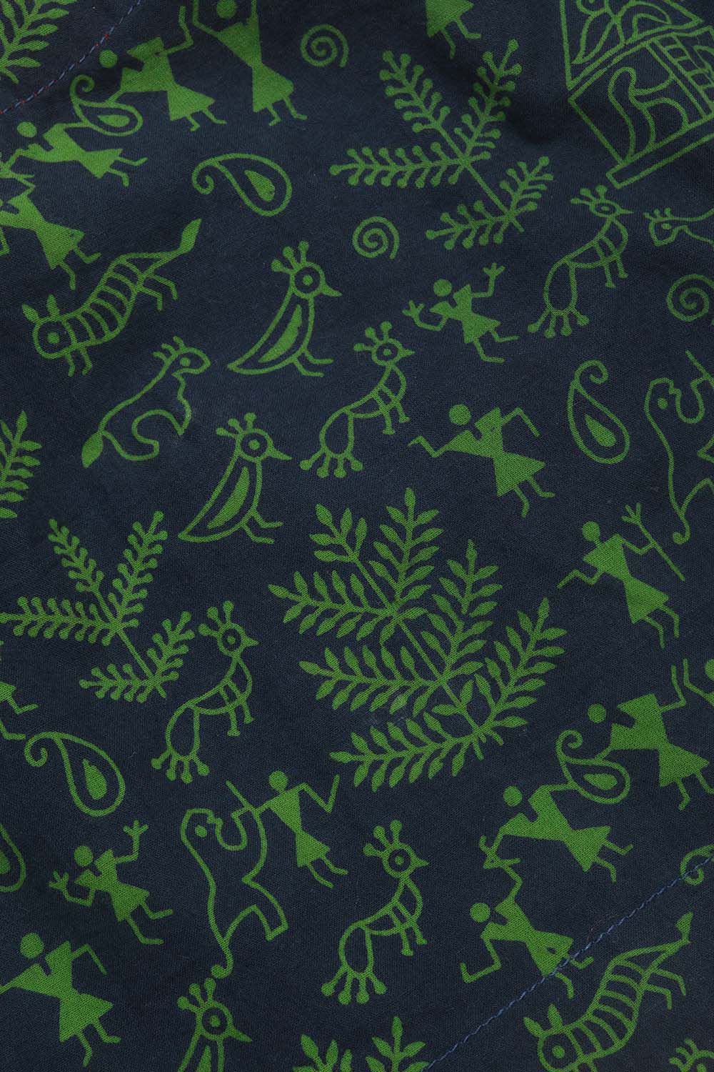 Blue Ajrakh Block Printed Cotton Sleeveless Stitched Blouse - Luxurion World