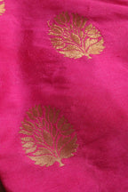 Pink Banarasi Silk U Neck Padded Balloon Sleeve Blouse - Luxurion World