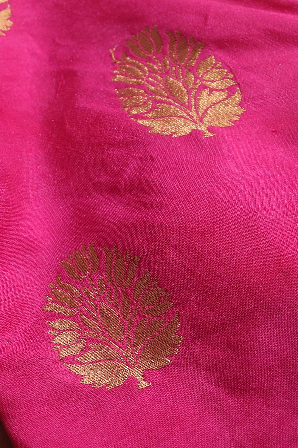 Pink Banarasi Silk U Neck Padded Balloon Sleeve Blouse - Luxurion World