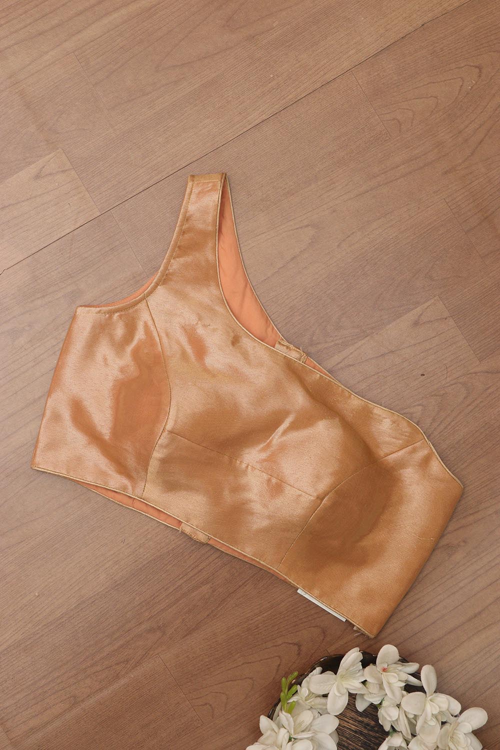 Golden Banarasi Tissue Silk Padded Blouse - Luxurion World