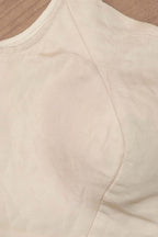 White Banarasi Tissue Silk Padded Blouse - Luxurion World