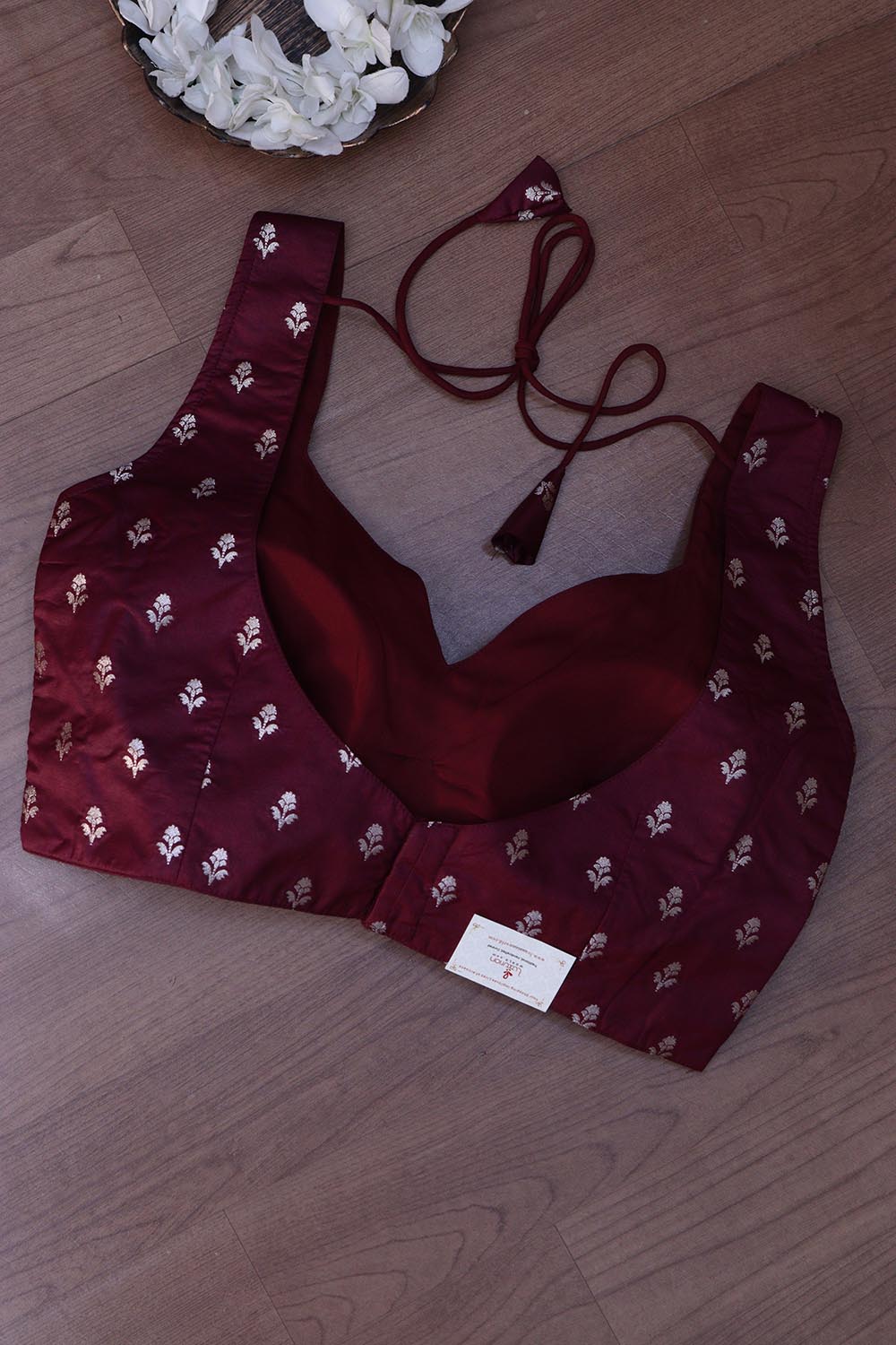 Maroon Banarasi Silk Padded Blouse - Luxurion World
