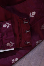 Maroon Banarasi Silk Padded Blouse - Luxurion World