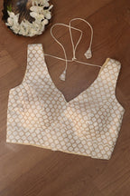 Dyeable Banarasi Silk Padded Blouse - Luxurion World