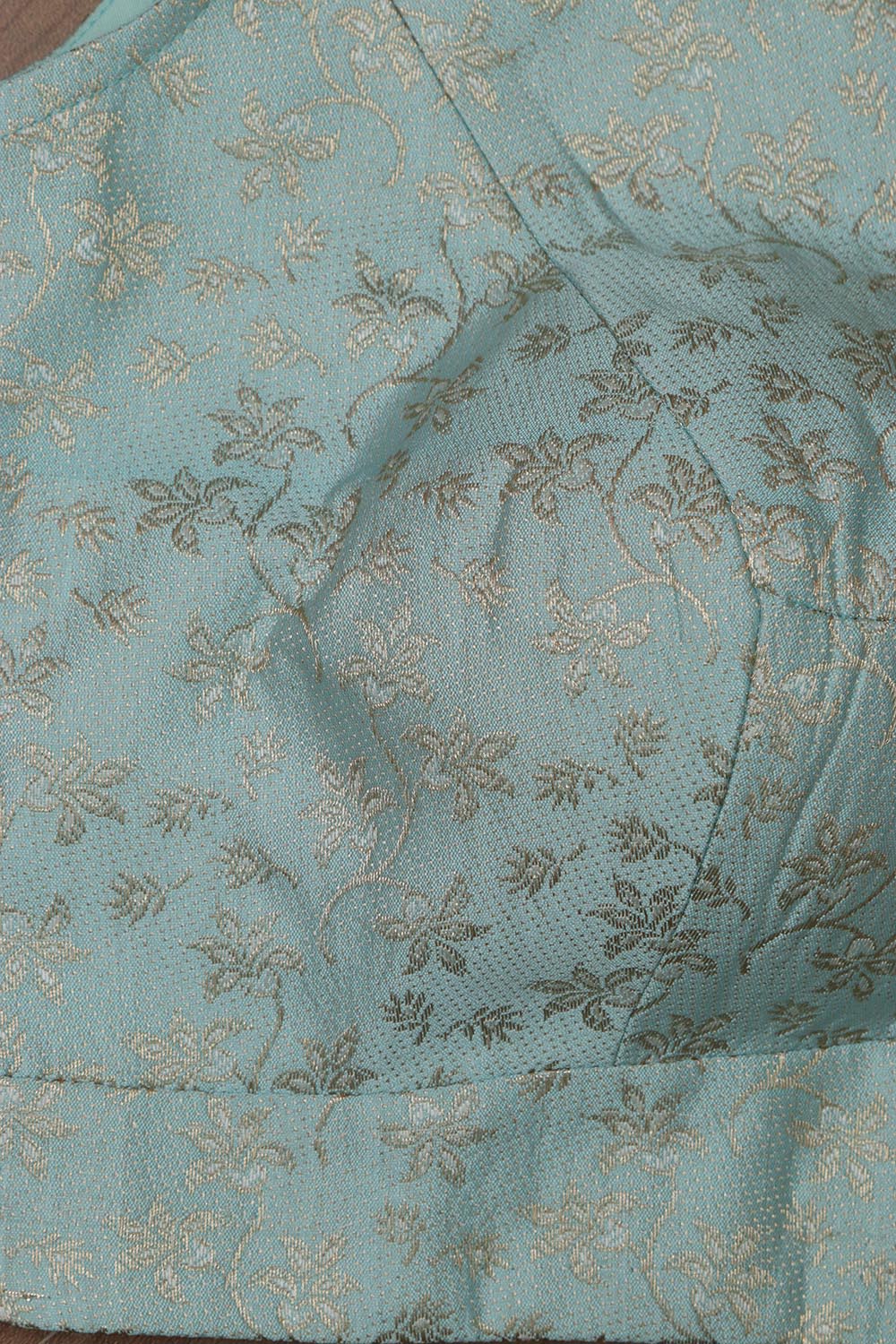 Blue Banarasi Silk Padded Blouse - Luxurion World