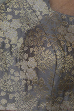 Grey Banarasi Silk Padded Blouse - Luxurion World