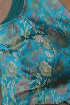 Blue Banarasi Silk Tanchui Jamawar Padded Blouse - Luxurion World