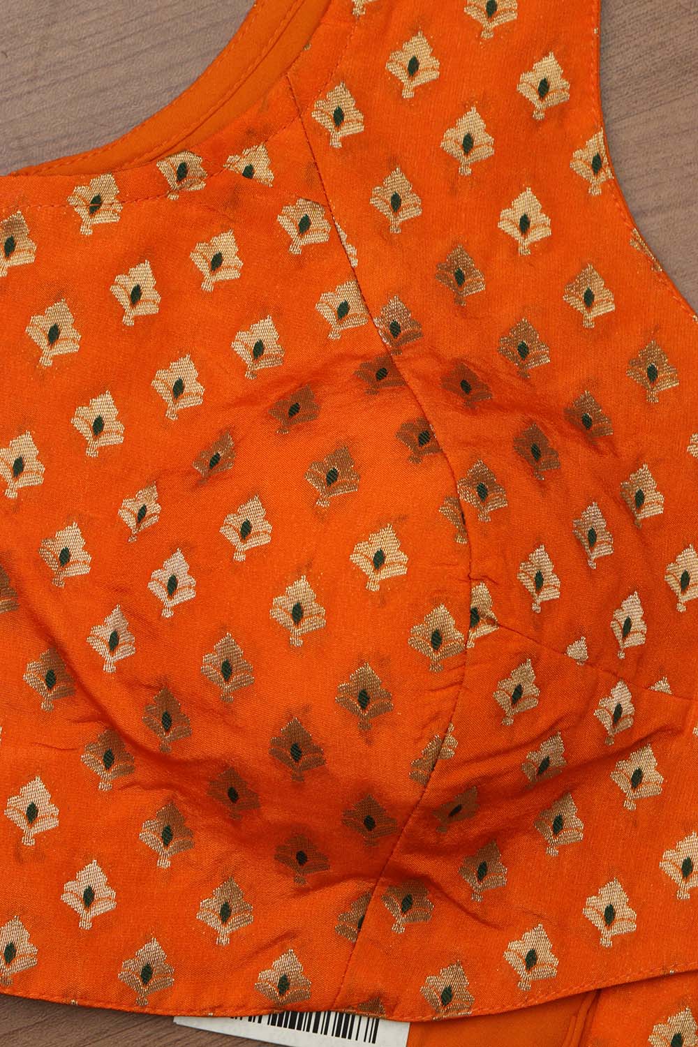 Orange Banarasi Silk Padded Blouse - Luxurion World