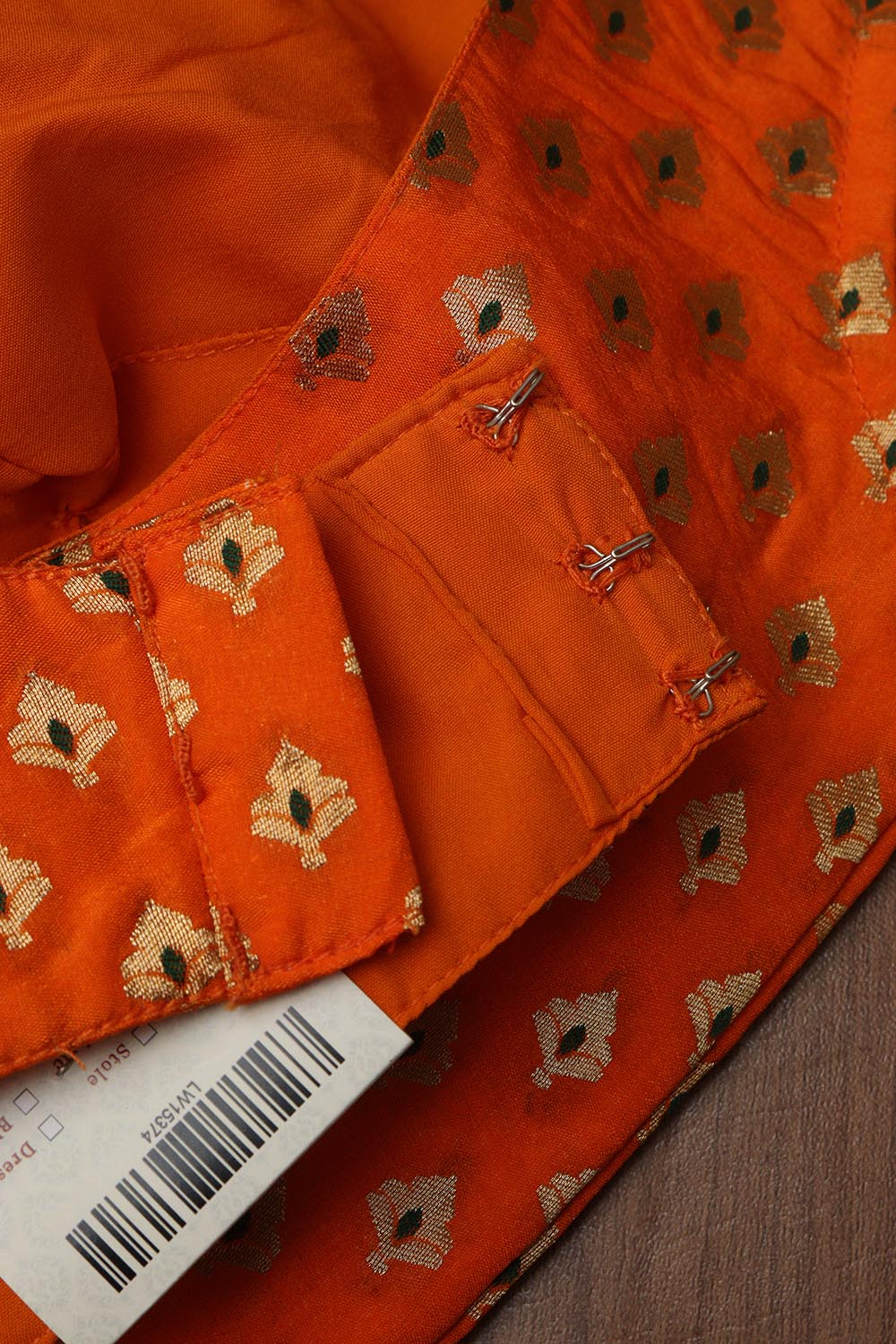 Orange Banarasi Silk Padded Blouse - Luxurion World
