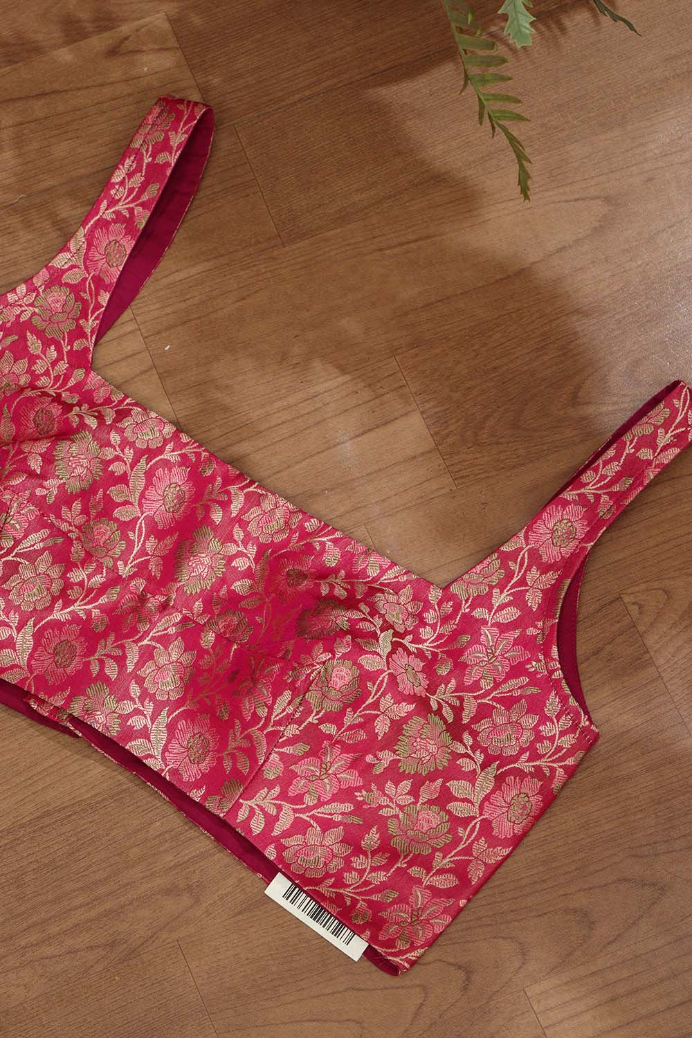 Pink Banarasi Silk Tanchui Jamawar Meenakari Stitched Blouse - Luxurion World