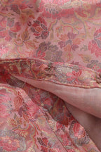 Pink Banarasi Silk Tanchui Jamawar Blouse - Luxurion World