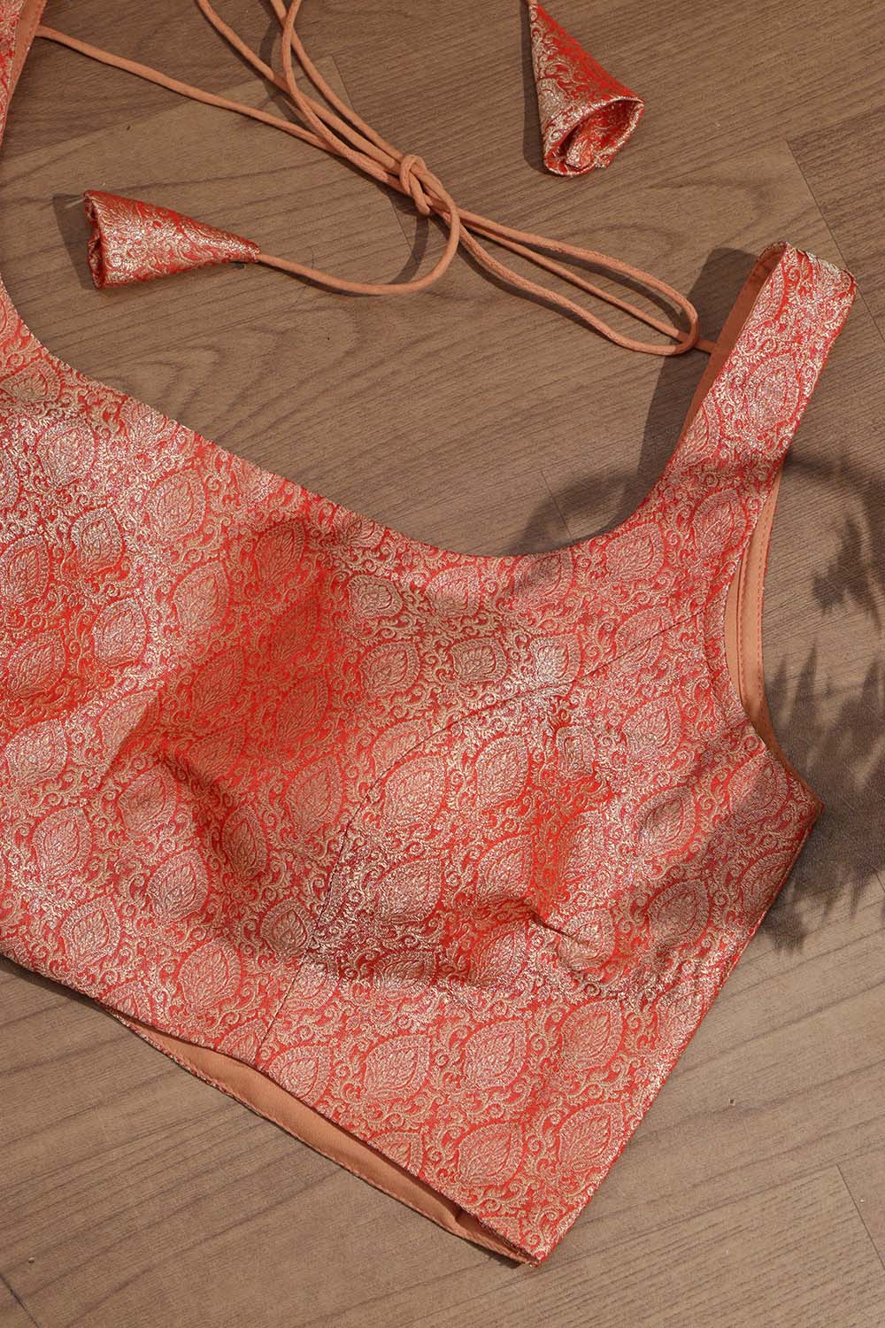 Designer Green Banarasi Brocade Silk Ready to Wear Blouse ACP17