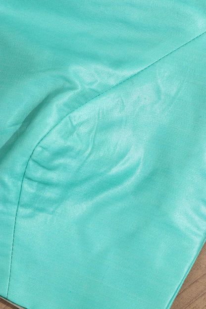Sea Green Plain Silk Non Padded Blouse - Luxurion World