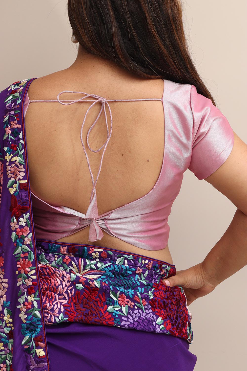 Stunning Pink Banarasi Tissue Silk Blouse - Luxurion World