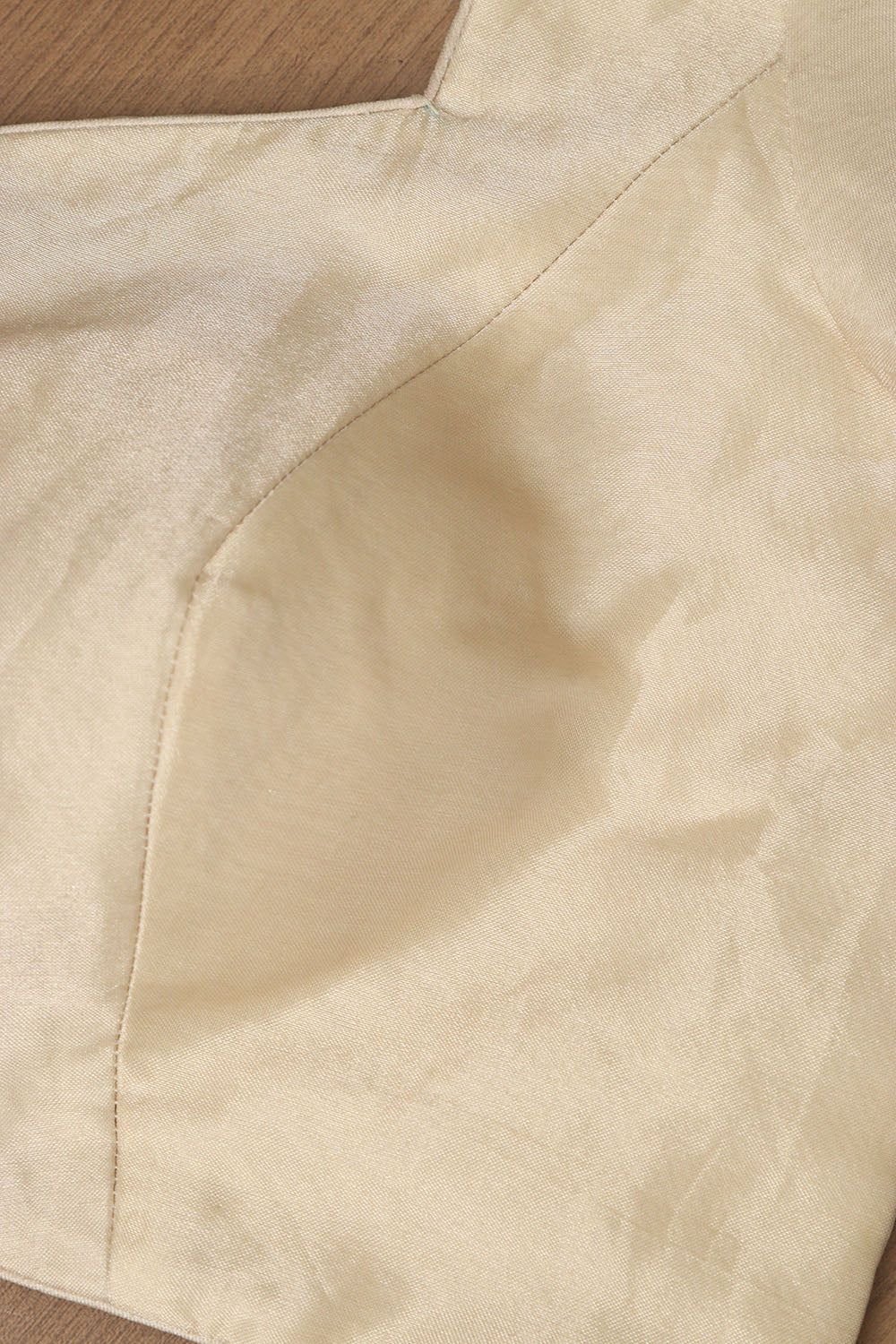 Silver Plain Metallic Pure Tissue Padded Blouse - Luxurion World