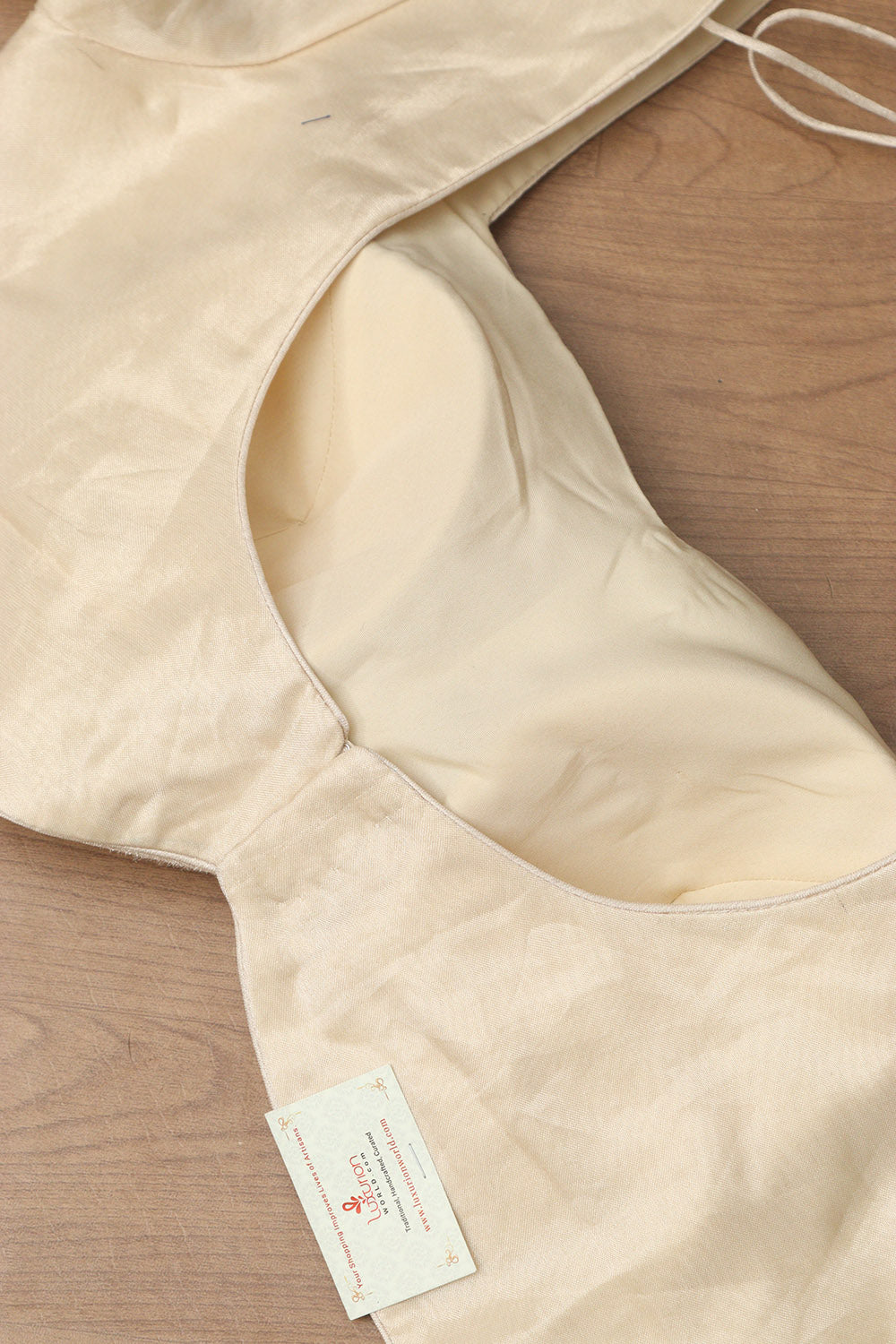 Silver Plain Metallic Pure Tissue Padded Blouse - Luxurion World