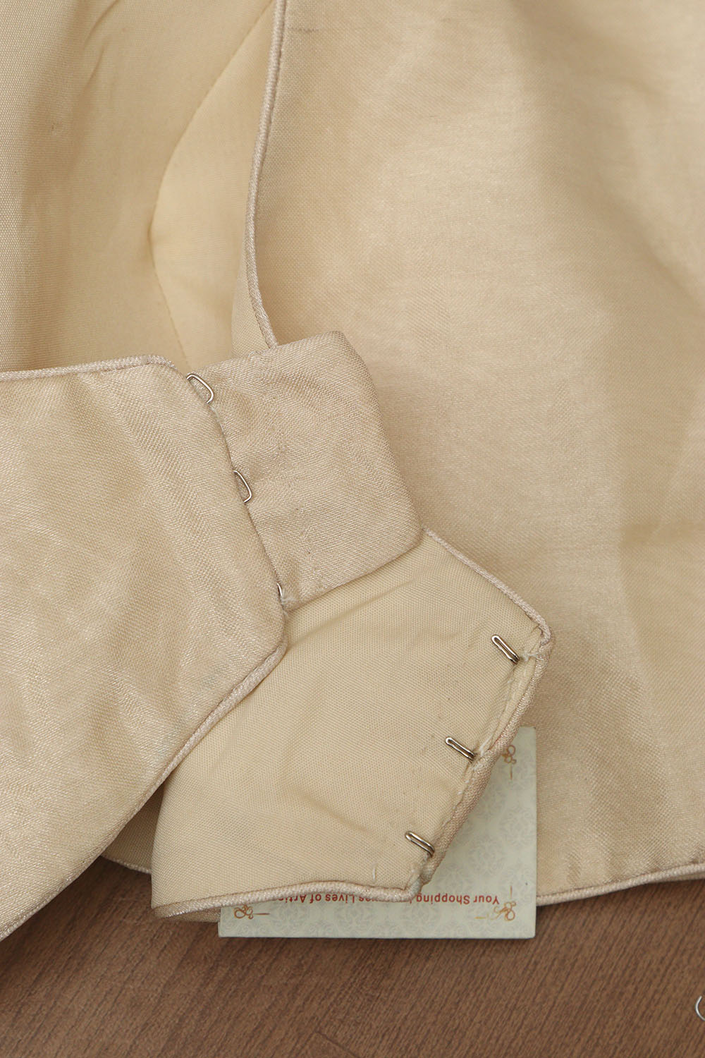 Silver Plain Metallic Pure Tissue Padded Blouse - Luxurion World