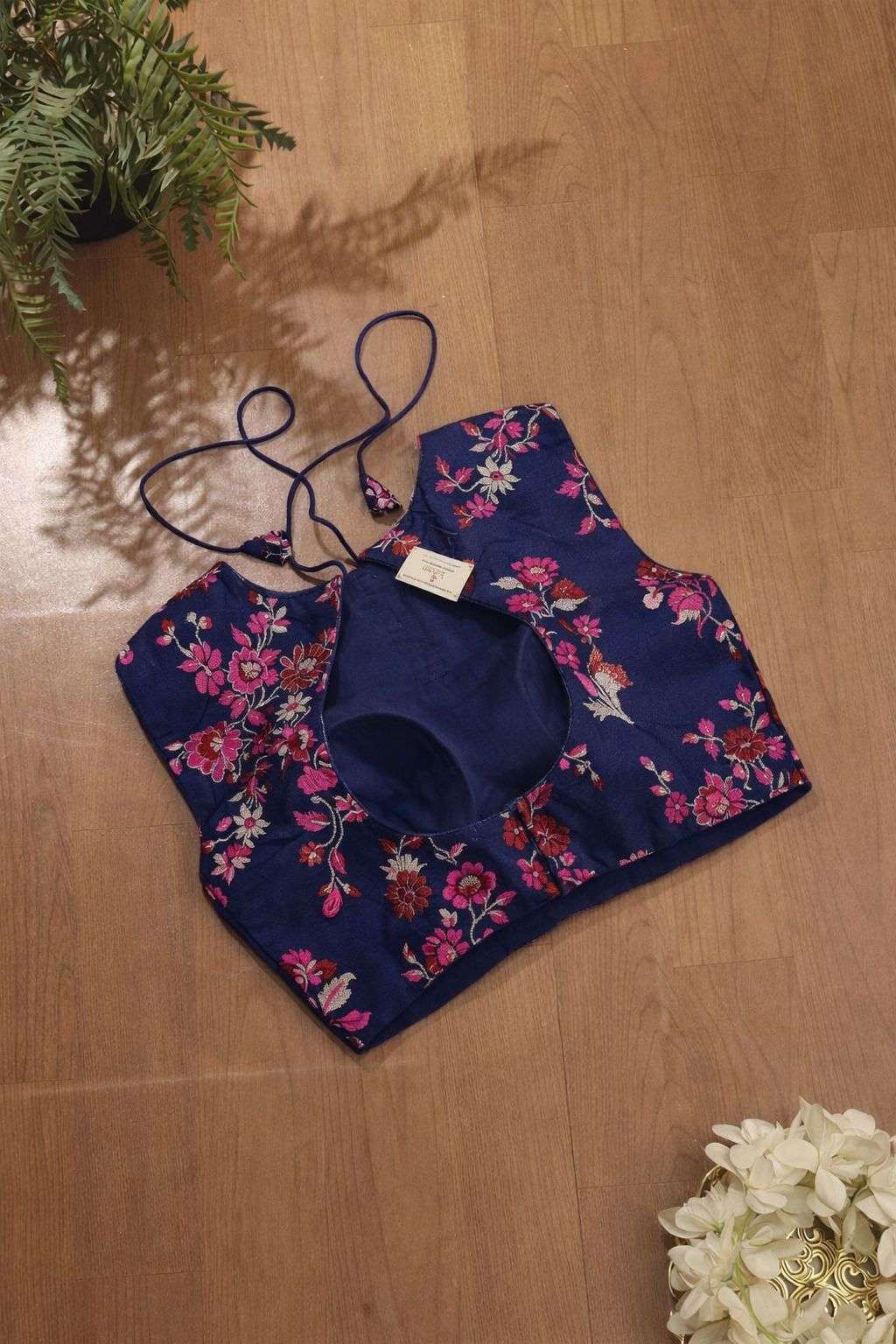 Blue Banarasi Silk Blouse - Luxurion World