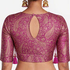 Pink Banarasi Silk Blouse - Luxurion World