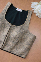 Black Banarasi Brocade Silk Blouse - Luxurion World