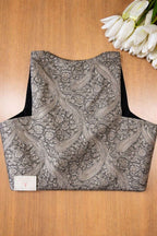 Black Banarasi Brocade Silk Blouse - Luxurion World