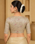 Pastel Handloom Banarasi Tanchui Silk Blouse