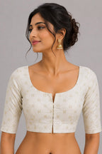 Dyeable Banarasi Pure Cotton Handloom Blouse