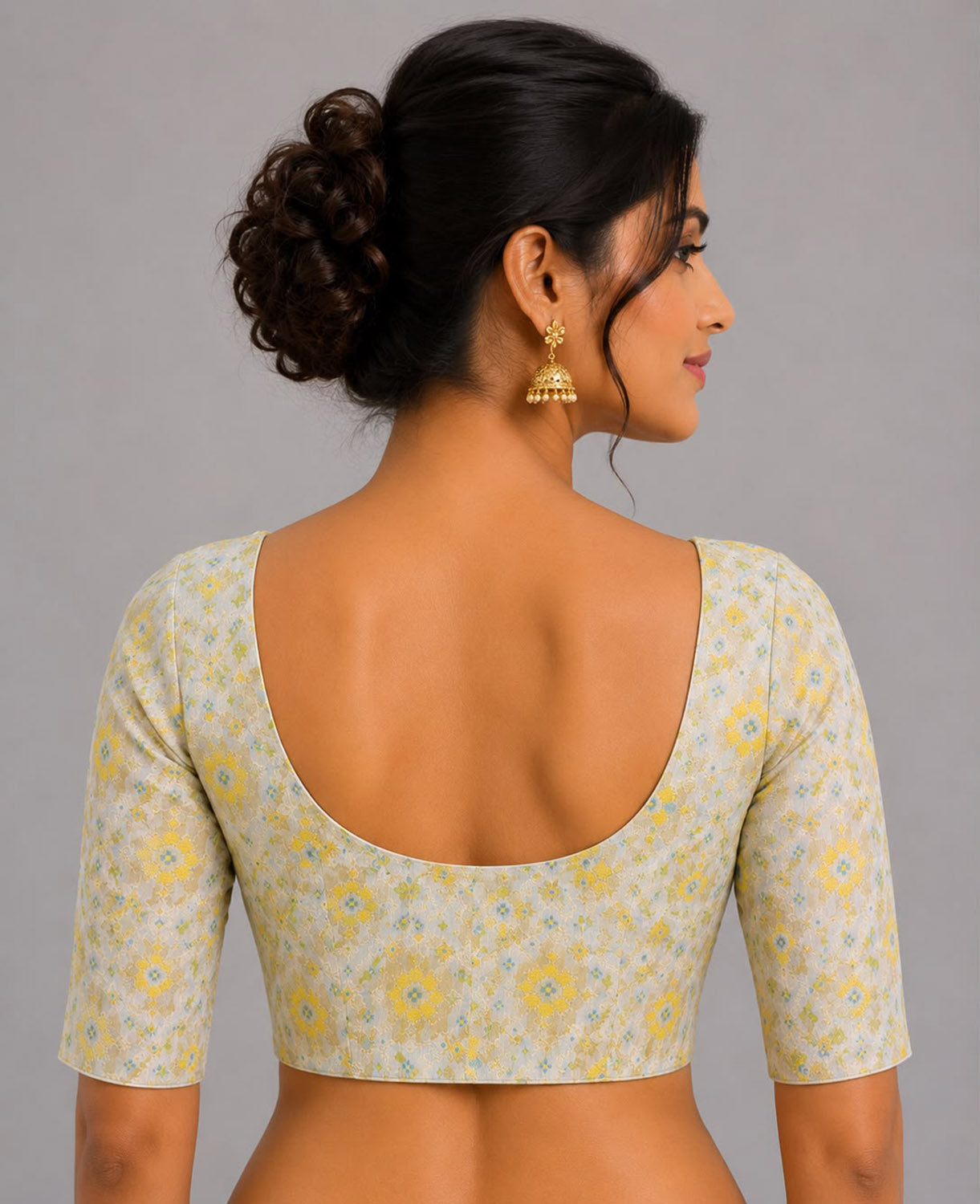 Dyeable Banarasi Pure Cotton Patola Meenakari Blouse