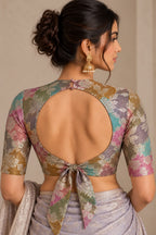 Multicolor Banarasi Silk Rangkat Blouse
