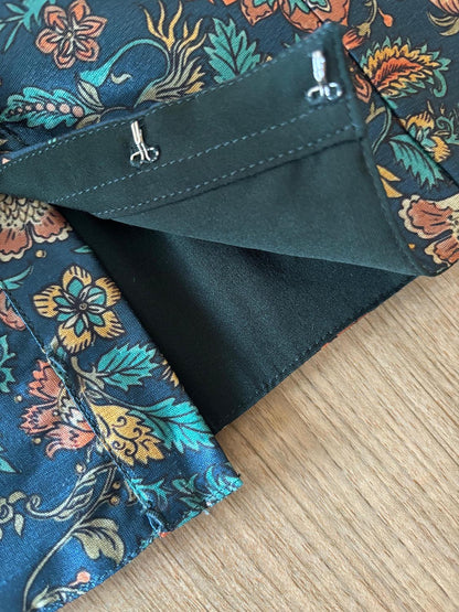 Blue Digital Printed Tussar Silk Non Padded Blouse - Luxurion World