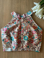 Multicolor Digital Printed Tussar Silk Non Padded Blouse - Luxurion World