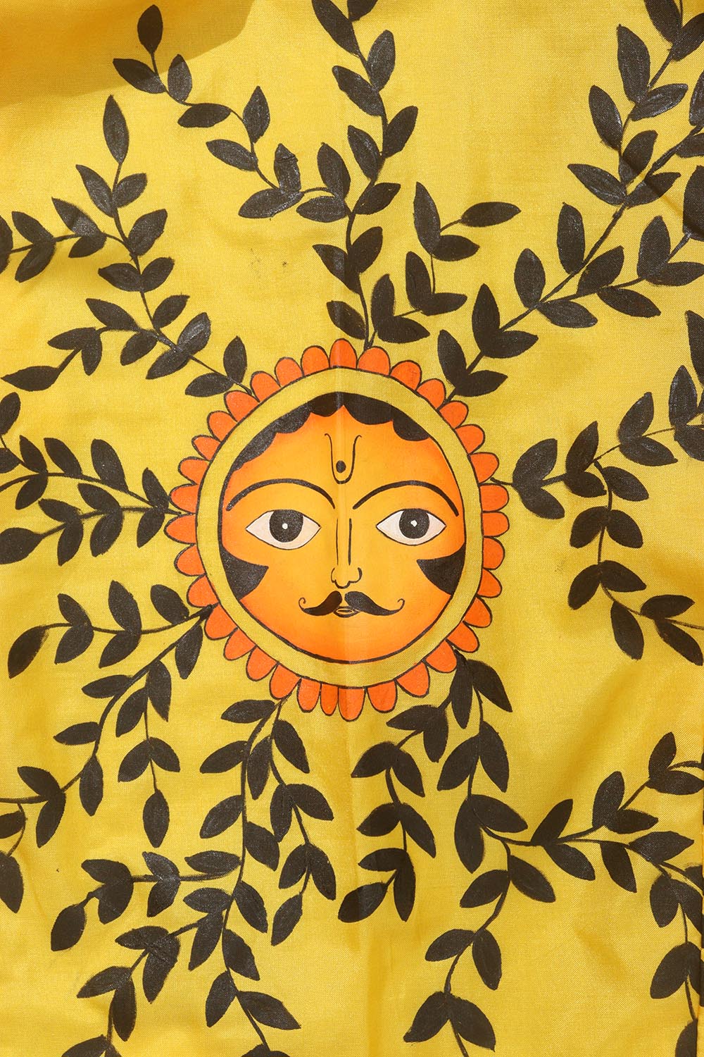 Yellow Hand Painted Pure Silk Stitched Blouse - Luxurion World