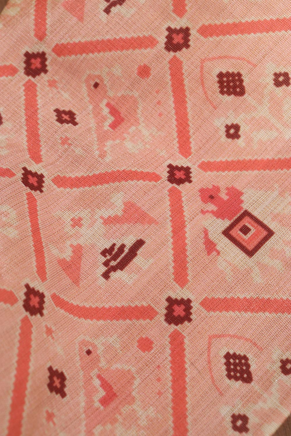 Pink Digital Printed Patola Design Tussar Silk Singlet Padded Blouse - Luxurion World