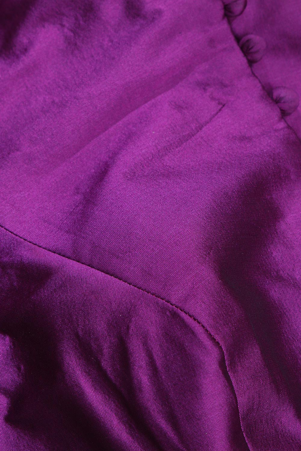 Purple Plain Silk Non Padded Blouse - Luxurion World