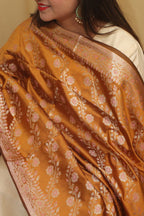 Yellow Banarasi Silk Meenakari Dupatta - Luxurion World