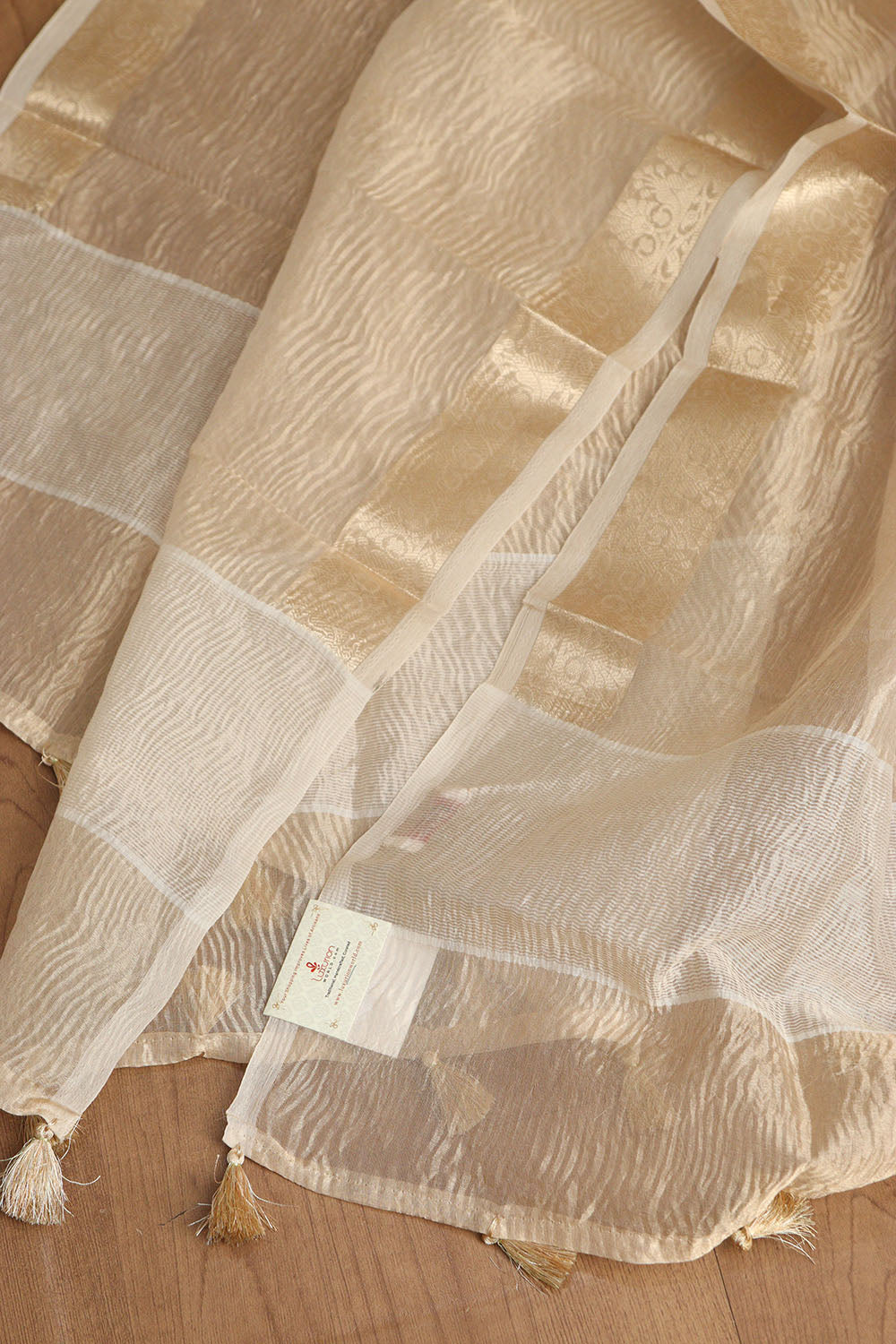 Dyeable Banarasi Handloom Tissue Silk Dupatta - Luxurion World