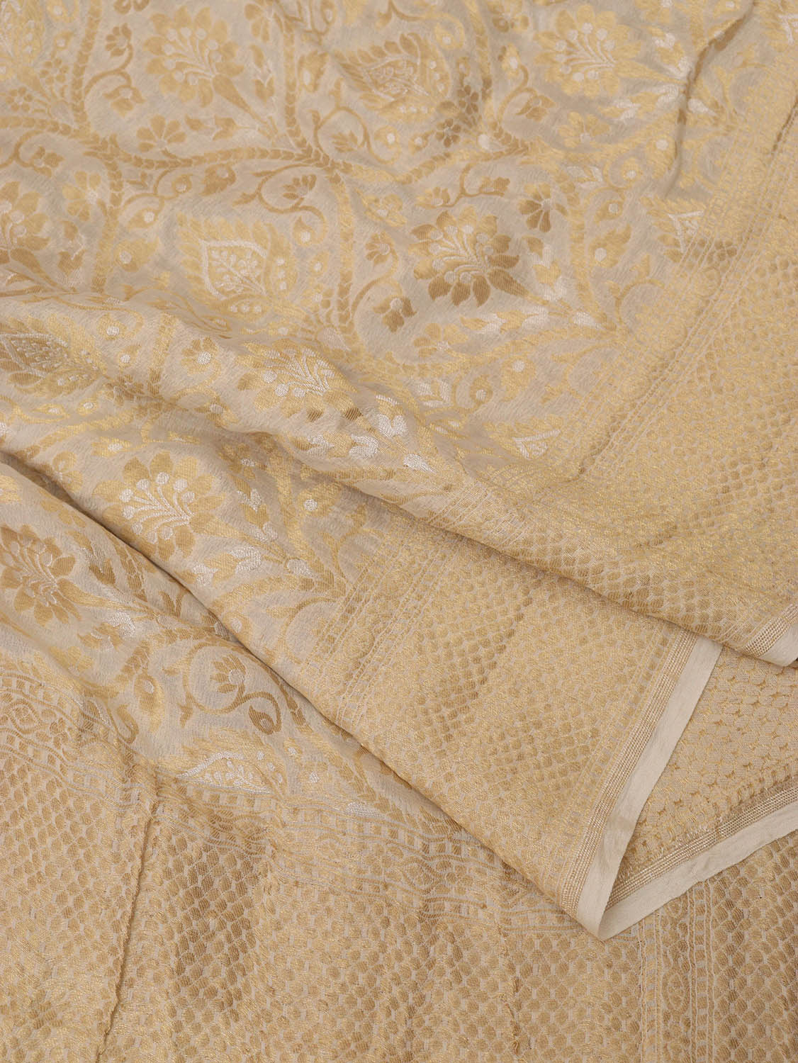 Dyeable Banarasi Handloom Pure Georgette Dupatta - Luxurion World
