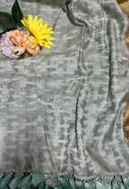 Elegant Pista Green Banarasi Handloom Pure Moonga Silk Dupatta - Luxurion World- Crafted Heirlooms