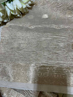 Dyeable Banarasi Handloom Pure Tissue Silk Crushed Dupatta - Luxurion World