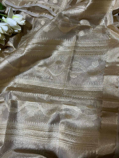 Stunning Dyeable Banarasi Tissue Silk Dupatta - Luxurion World