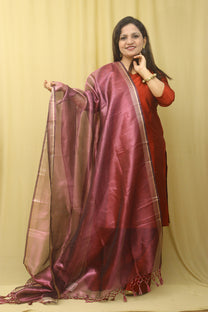 Differnt Color Banarasi By Tissue Neck Work Design Top Material And Pant Material With Banarasi By Tissue Dupatta