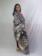 Stunning Grey Banarasi Organza Dupatta - Perfect for Any Occasion! - Luxurion World