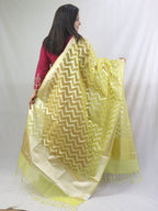 Stunning Yellow Banarasi Organza Dupatta - Perfect for Any Occasion! - Luxurion World