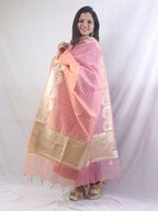 Stunning Pink Banarasi Organza Dupatta - Perfect for any Occasion - Luxurion World