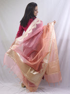 Stunning Pink Banarasi Organza Dupatta - Perfect for any Occasion - Luxurion World