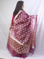 Stunning Purple Banarasi Organza Dupatta - Perfect for Any Occasion! - Luxurion World