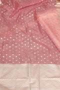 Exquisite Pink Banarasi Organza Dupatta - Ethnic Elegance - Luxurion World